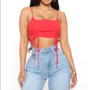 Crip top red fashion nova
